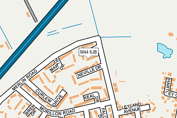 M44 6JB map - OS OpenMap – Local (Ordnance Survey)