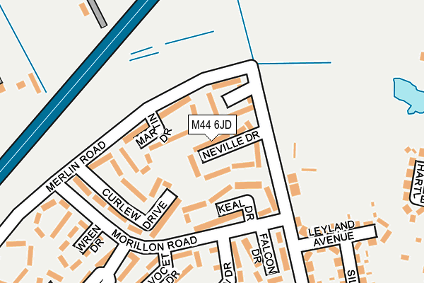 M44 6JD map - OS OpenMap – Local (Ordnance Survey)