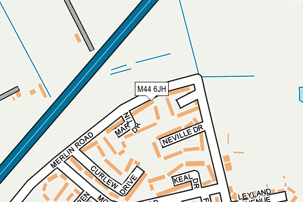 M44 6JH map - OS OpenMap – Local (Ordnance Survey)