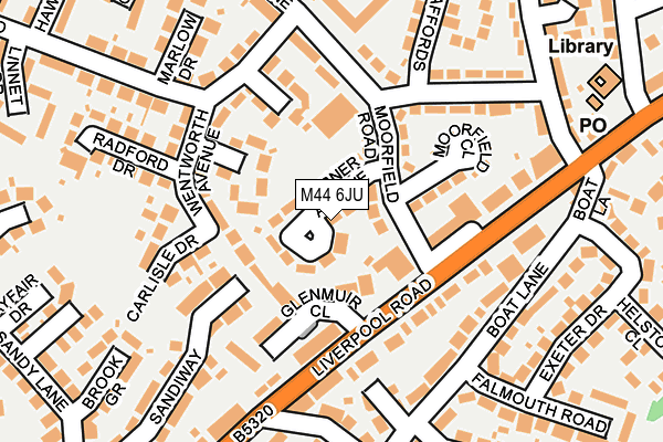 M44 6JU map - OS OpenMap – Local (Ordnance Survey)