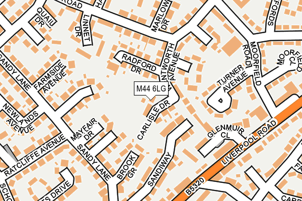 M44 6LG map - OS OpenMap – Local (Ordnance Survey)