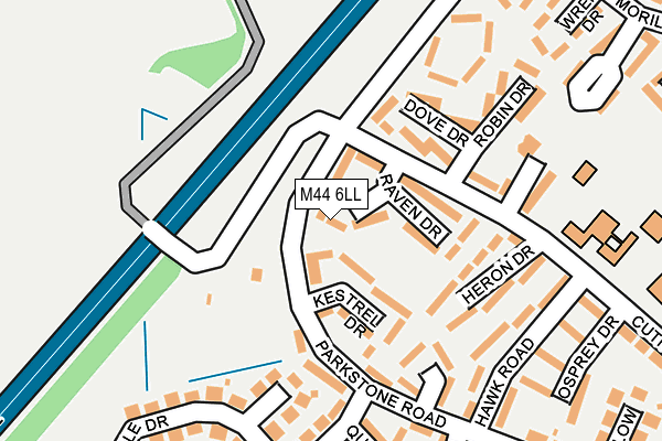 M44 6LL map - OS OpenMap – Local (Ordnance Survey)