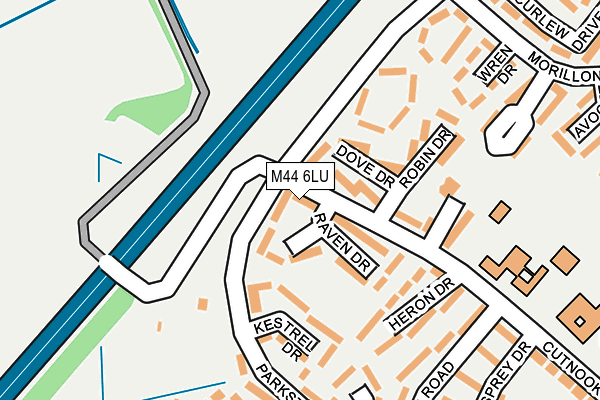 M44 6LU map - OS OpenMap – Local (Ordnance Survey)