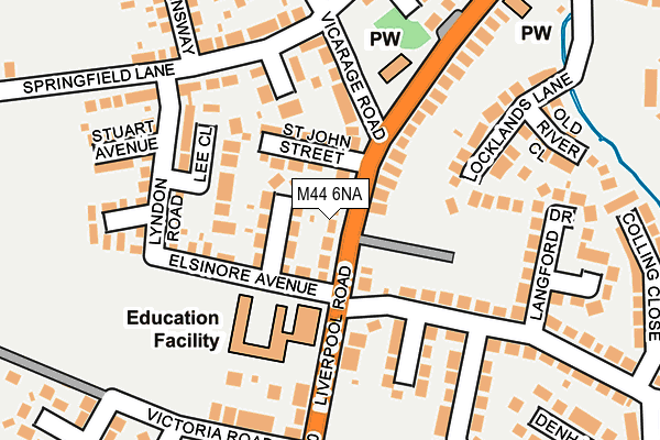M44 6NA map - OS OpenMap – Local (Ordnance Survey)