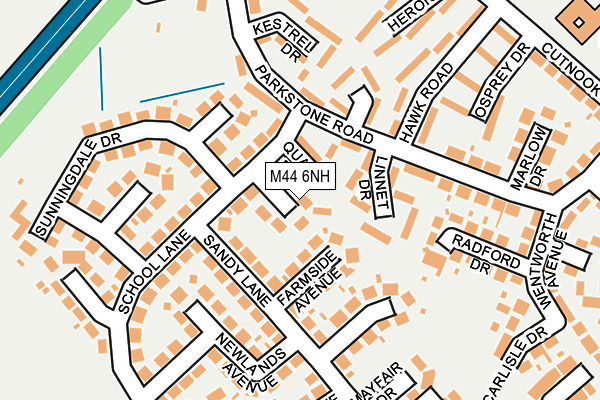 M44 6NH map - OS OpenMap – Local (Ordnance Survey)