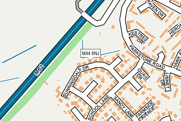 M44 6NJ map - OS OpenMap – Local (Ordnance Survey)