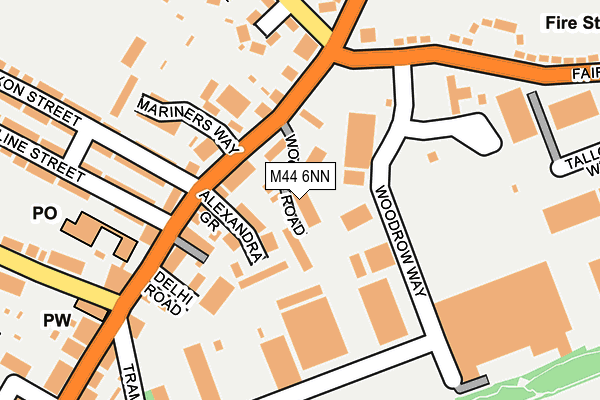 M44 6NN map - OS OpenMap – Local (Ordnance Survey)