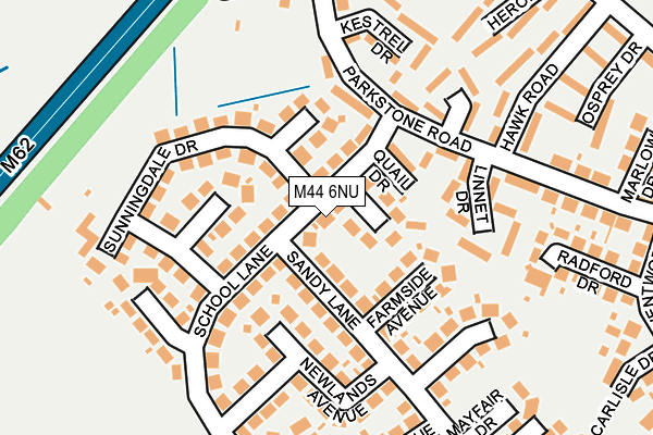 M44 6NU map - OS OpenMap – Local (Ordnance Survey)