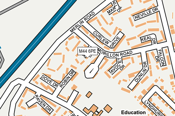 M44 6PE map - OS OpenMap – Local (Ordnance Survey)