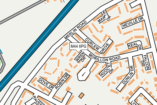 M44 6PG map - OS OpenMap – Local (Ordnance Survey)