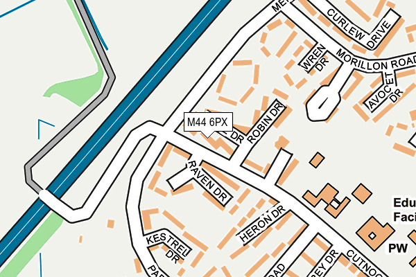 M44 6PX map - OS OpenMap – Local (Ordnance Survey)