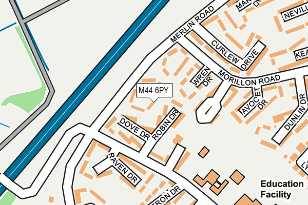 M44 6PY map - OS OpenMap – Local (Ordnance Survey)