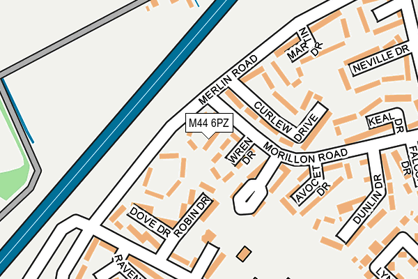 M44 6PZ map - OS OpenMap – Local (Ordnance Survey)