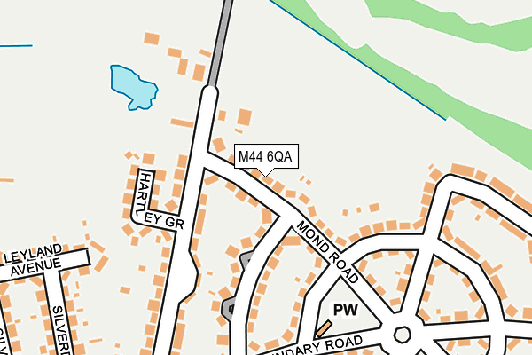 M44 6QA map - OS OpenMap – Local (Ordnance Survey)