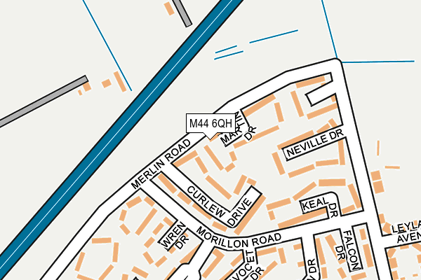 M44 6QH map - OS OpenMap – Local (Ordnance Survey)