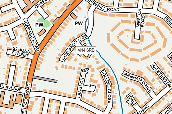 M44 6RD map - OS OpenMap – Local (Ordnance Survey)
