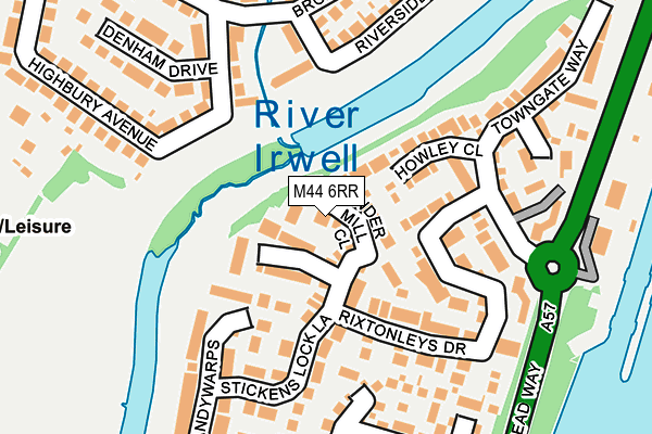 M44 6RR map - OS OpenMap – Local (Ordnance Survey)