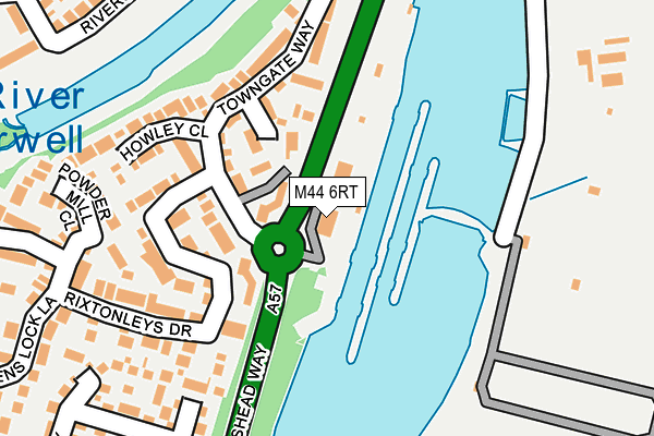 M44 6RT map - OS OpenMap – Local (Ordnance Survey)