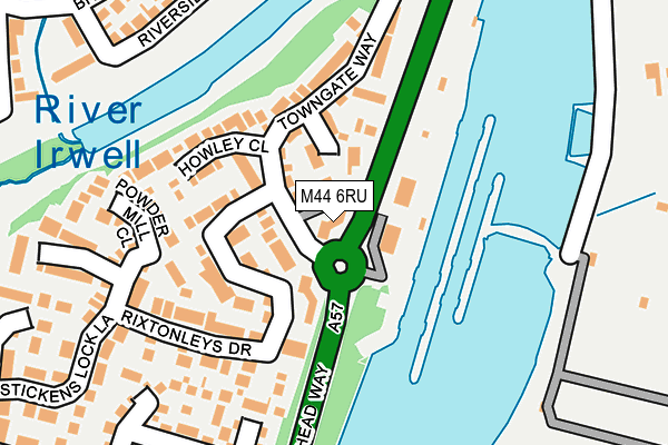 M44 6RU map - OS OpenMap – Local (Ordnance Survey)