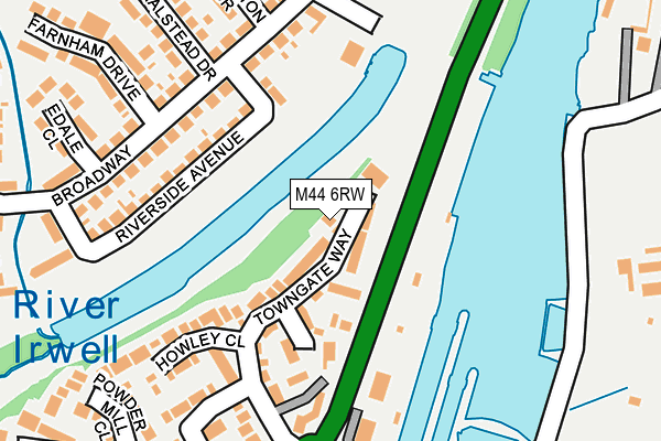 M44 6RW map - OS OpenMap – Local (Ordnance Survey)