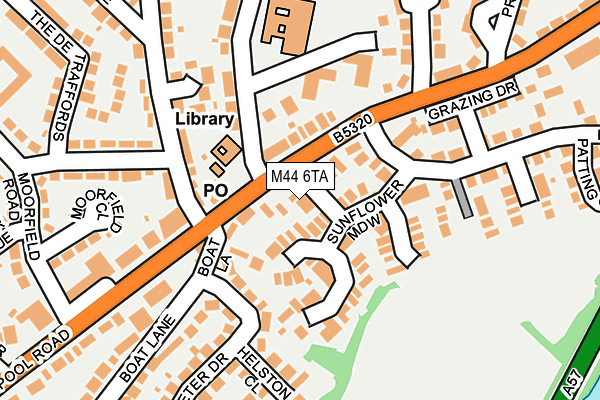 M44 6TA map - OS OpenMap – Local (Ordnance Survey)