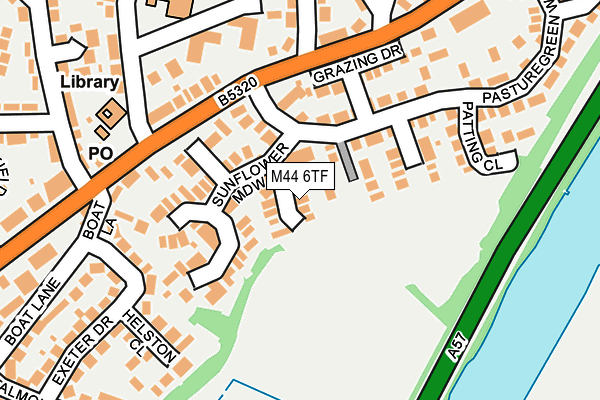 M44 6TF map - OS OpenMap – Local (Ordnance Survey)