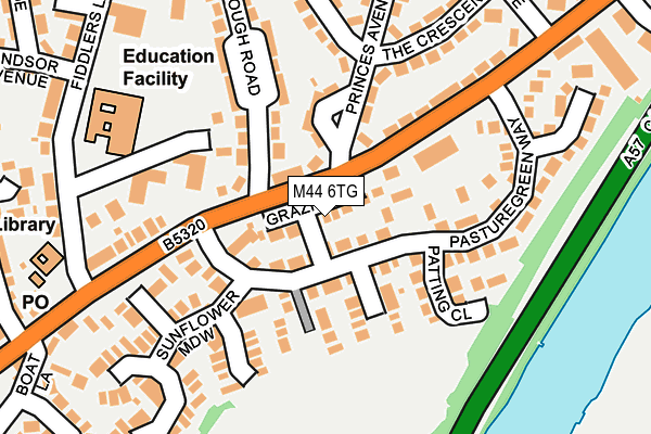 M44 6TG map - OS OpenMap – Local (Ordnance Survey)