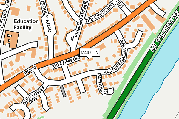 M44 6TN map - OS OpenMap – Local (Ordnance Survey)