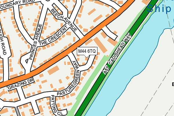 M44 6TQ map - OS OpenMap – Local (Ordnance Survey)