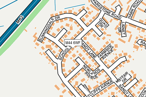 M44 6WF map - OS OpenMap – Local (Ordnance Survey)