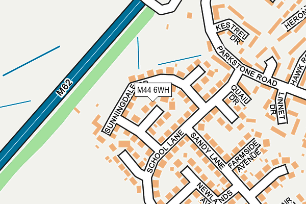 M44 6WH map - OS OpenMap – Local (Ordnance Survey)