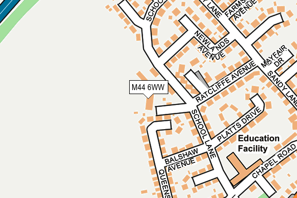M44 6WW map - OS OpenMap – Local (Ordnance Survey)