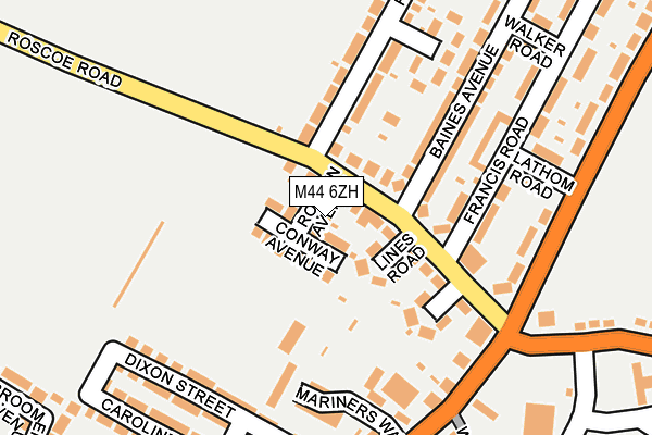 M44 6ZH map - OS OpenMap – Local (Ordnance Survey)