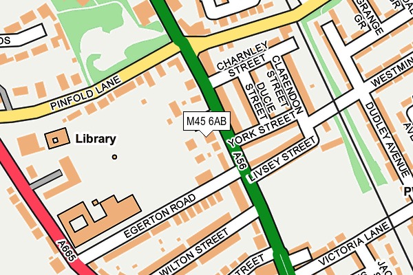 M45 6AB map - OS OpenMap – Local (Ordnance Survey)