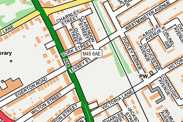 M45 6AE map - OS OpenMap – Local (Ordnance Survey)