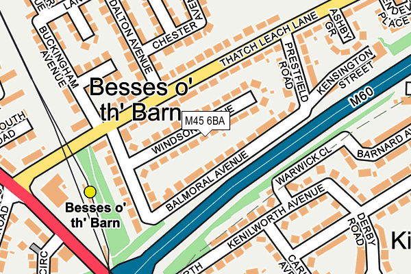 M45 6BA map - OS OpenMap – Local (Ordnance Survey)