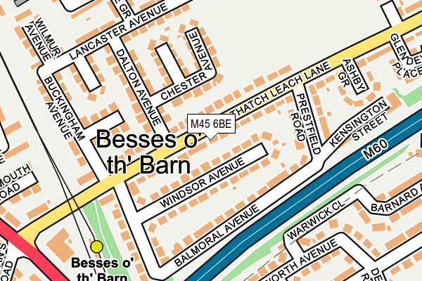 M45 6BE map - OS OpenMap – Local (Ordnance Survey)