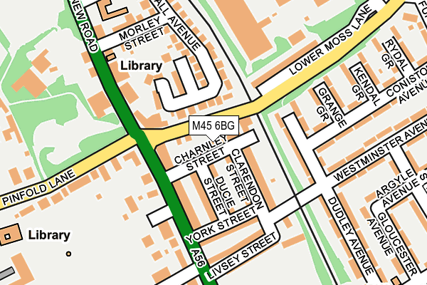 M45 6BG map - OS OpenMap – Local (Ordnance Survey)
