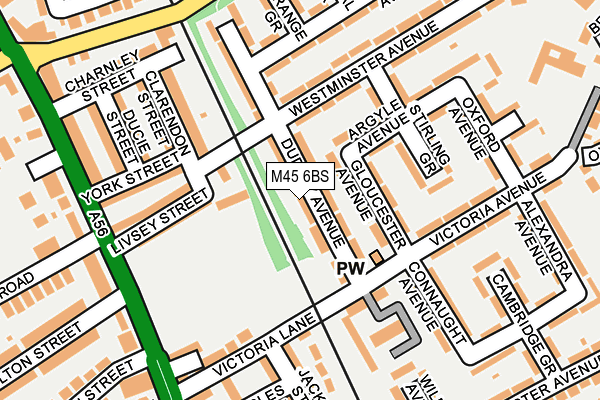 M45 6BS map - OS OpenMap – Local (Ordnance Survey)