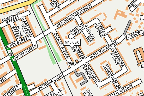 M45 6BX map - OS OpenMap – Local (Ordnance Survey)