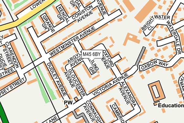 M45 6BY map - OS OpenMap – Local (Ordnance Survey)
