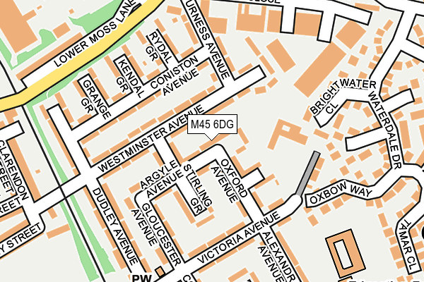 M45 6DG map - OS OpenMap – Local (Ordnance Survey)