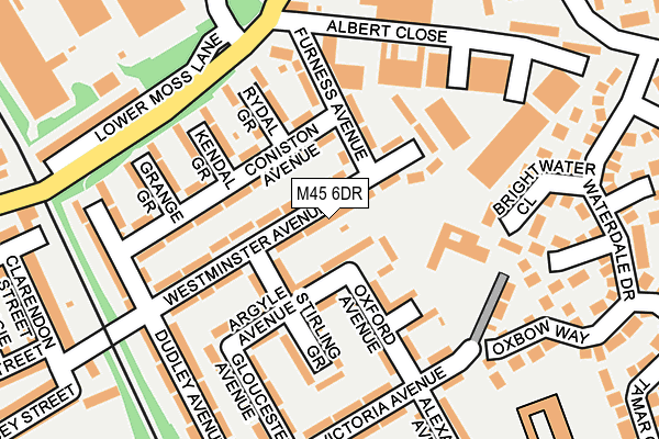M45 6DR map - OS OpenMap – Local (Ordnance Survey)
