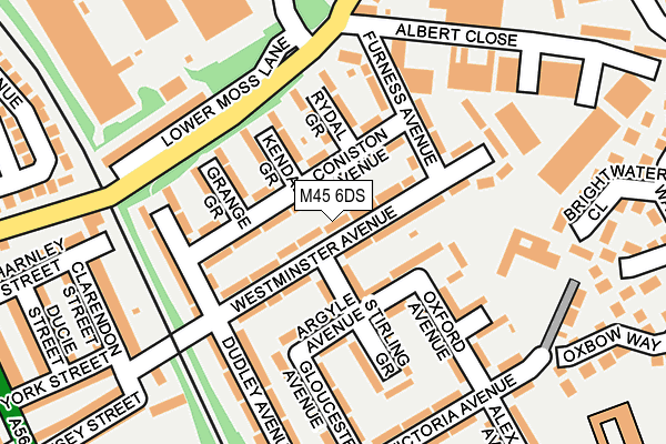 M45 6DS map - OS OpenMap – Local (Ordnance Survey)