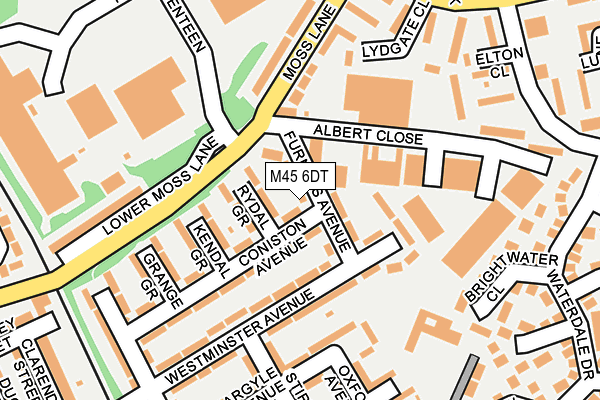 M45 6DT map - OS OpenMap – Local (Ordnance Survey)