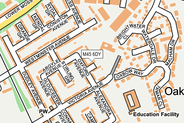 M45 6DY map - OS OpenMap – Local (Ordnance Survey)
