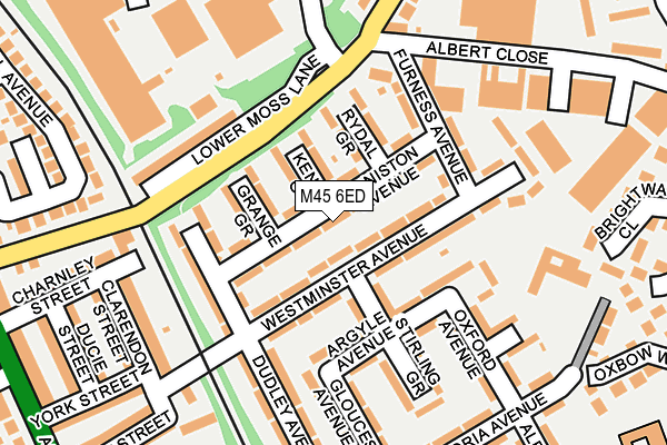 M45 6ED map - OS OpenMap – Local (Ordnance Survey)