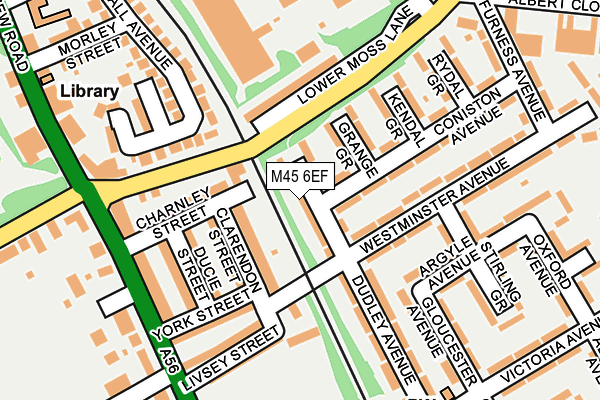 M45 6EF map - OS OpenMap – Local (Ordnance Survey)