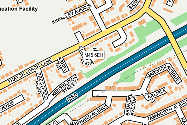 M45 6EH map - OS OpenMap – Local (Ordnance Survey)