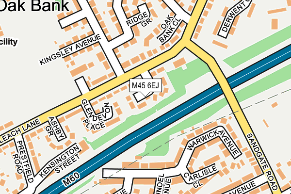 M45 6EJ map - OS OpenMap – Local (Ordnance Survey)
